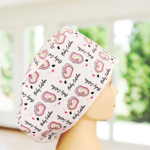 PREMIUM Baby Catcher Euro Scrub Cap~ L&D, RN, Obgyn, CNA, Gift. - Picture 4 of 6